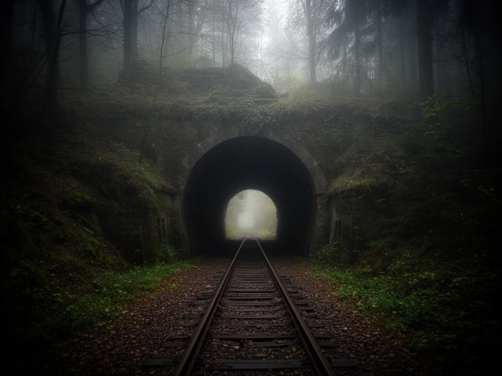 Historyczny tunel kolejowy w Górach Sowich gdzie poszukiwany jest złoty pociąg 2026